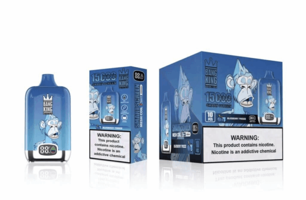 Buy Bang King Smartscreen 15000 Vape | 15K Puffs | Pre-filled 25mL Tank | 0%-5% Nicotine Options | 650mAh Battery | Disposable Vape Pen | 10 Flavor Selections | Type-C Fast Charging | Mesh Coil Technology