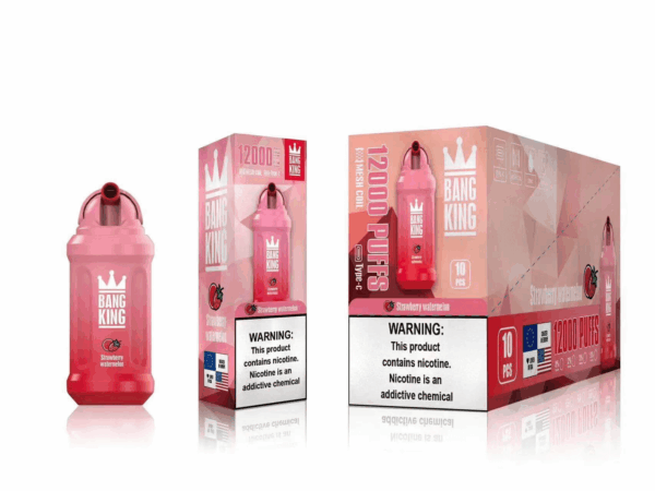 Buy Bang King 12k Vape | 12K Puffs | Pre-filled 23mL Tank | 0%-5% Nicotine Options | 850mAh Battery | Disposable Vape Pen | 20 Flavor Selections | Adjustable Airflow | Smooth Vapor Production