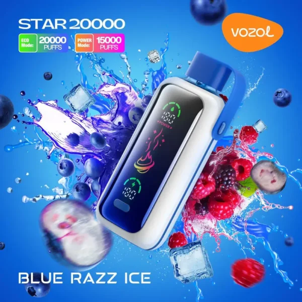 Buy Vozol Star 20K Vape | 20K Puffs | 5% Nicotine | Dual Mode Eco & Power | 650mAh Battery | Mirror Screen | Dual Mesh Coil | Type-C Charging | Disposable Vape Pen