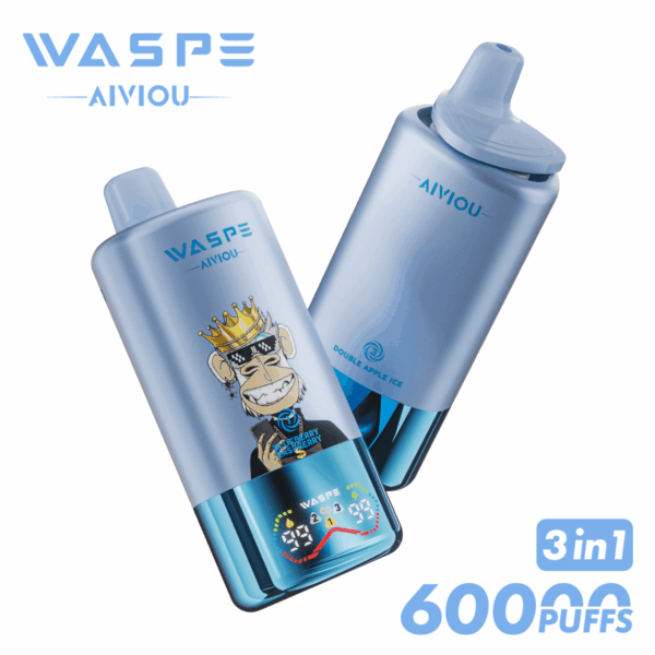 Buy WASPE 60000 Vape | Triple Flavor System | 60K Puffs | 54mL Salt Nic | Triple Mesh Coil | LED Display | Type-C Charging | 0%-5% Nicotine | 650mAh Battery | Disposable Vape Pen