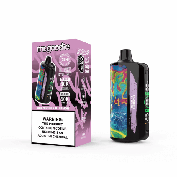 Shop Mr.Goodie DTL MTL 50000 – 50,000 Puff Disposable Vape | DTL & MTL Vaping | 40mL E-liquid | 1100mAh Battery | Dual Mesh Coil | Adjustable Airflow | Type-C Recharge | Large Display Screen | 3mg/6mg Nicotine | 24 Flavor Options