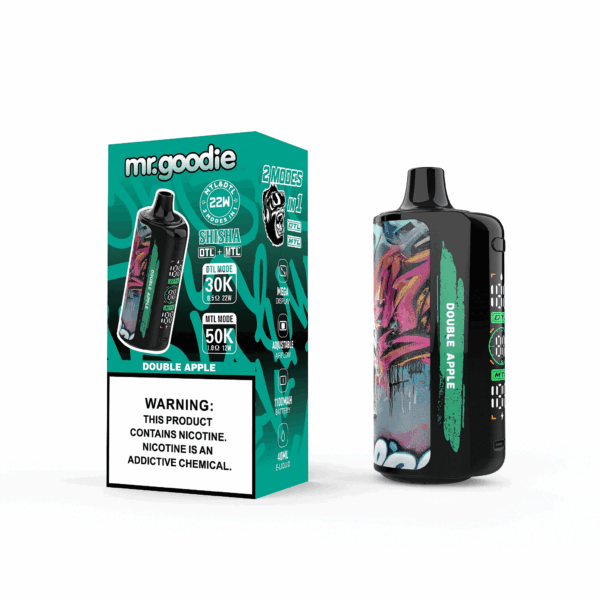 Shop Mr.Goodie DTL MTL 50000 – 50,000 Puff Disposable Vape | DTL & MTL Vaping | 40mL E-liquid | 1100mAh Battery | Dual Mesh Coil | Adjustable Airflow | Type-C Recharge | Large Display Screen | 3mg/6mg Nicotine | 24 Flavor Options