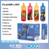 Shop Elf Box 14000 – 14,000 Puff Disposable Vape | 25mL Salt Nicotine | 0%-5% Nic Strength | 1.0Ω Mesh Coil | RGB Light Vape | 600mAh Battery | Type-C Charging | With Lanyard | 10 Flavors