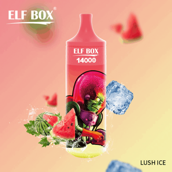 Shop Elf Box 14000 – 14,000 Puff Disposable Vape | 25mL Salt Nicotine | 0%-5% Nic Strength | 1.0Ω Mesh Coil | RGB Light Vape | 600mAh Battery | Type-C Charging | With Lanyard | 10 Flavors
