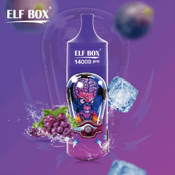Shop ELF BOX RGB14000 Pro Vape – 14,000 Puff Disposable | LED Display | RGB Glow | 25mL Salt Nicotine | 0%-5% Strength | Mesh Coil 1.0Ω | 18250 600mAh Battery | Type-C Port | 12 Flavors