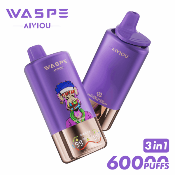 Buy WASPE 60000 Vape | Triple Flavor System | 60K Puffs | 54mL Salt Nic | Triple Mesh Coil | LED Display | Type-C Charging | 0%-5% Nicotine | 650mAh Battery | Disposable Vape Pen