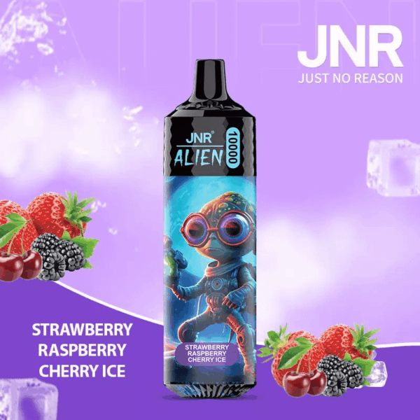 JNR Alien 10000 Disposable Vape | 10,000 Puffs | 2% / 5% Nicotine | 20ml E-Liquid | 850mAh Rechargeable | Adjustable Airflow | RGB Lighting | Mesh Coil Technology