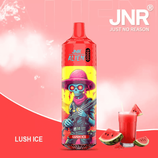 JNR Alien 10000 Disposable Vape | 10,000 Puffs | 2% / 5% Nicotine | 20ml E-Liquid | 850mAh Rechargeable | Adjustable Airflow | RGB Lighting | Mesh Coil Technology