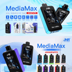 Buy JNR Media Max 40000 Vape | 40K Puffs | 2% Nicotine | Call & Text Messaging | 1000mAh Battery | Dual Mesh Coil | Oversized 2.4” Display | Adjustable Airflow