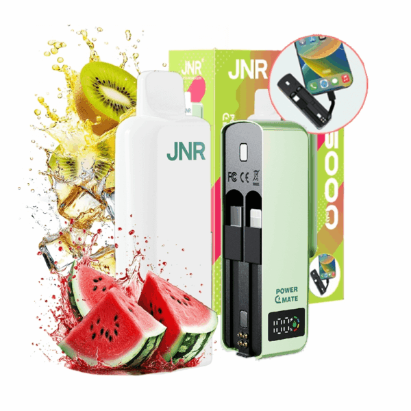 Buy JNR Power Mate 30000 Vape | 30K Puffs | 2% Nicotine | Built-in 5000mAh Power Bank | 19ml Capacity | Dual Mesh Coil | Smart Display | Type-C Charging