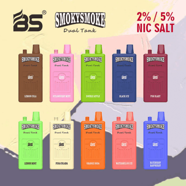 BS SMOKYSMOKE 16000 Vape | Dual Tank | 36mL | 16K Puffs | 2%/5% Nicotine | Mesh Coil | Type-C Recharge | 650mAh Battery | Disposable Vape