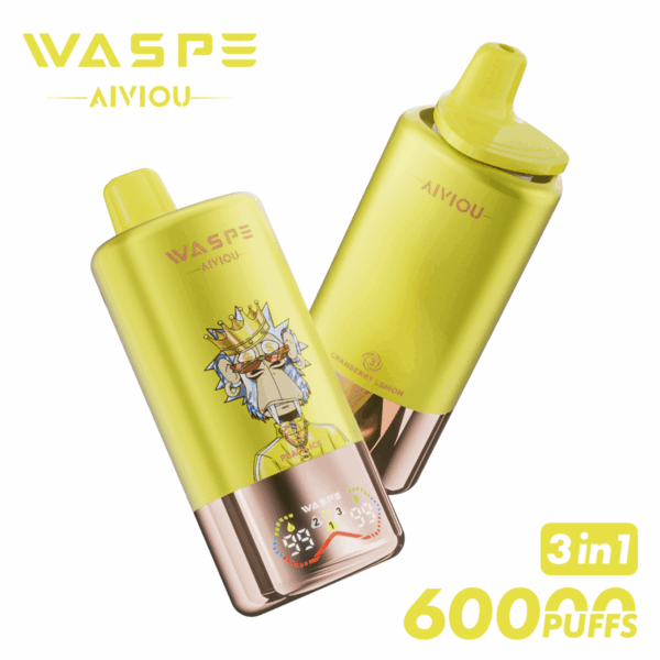 Buy WASPE 60000 Vape | Triple Flavor System | 60K Puffs | 54mL Salt Nic | Triple Mesh Coil | LED Display | Type-C Charging | 0%-5% Nicotine | 650mAh Battery | Disposable Vape Pen