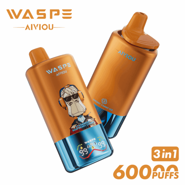 Buy WASPE 60000 Vape | Triple Flavor System | 60K Puffs | 54mL Salt Nic | Triple Mesh Coil | LED Display | Type-C Charging | 0%-5% Nicotine | 650mAh Battery | Disposable Vape Pen
