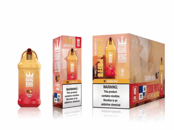 Buy Bang King 12k Vape | 12K Puffs | Pre-filled 23mL Tank | 0%-5% Nicotine Options | 850mAh Battery | Disposable Vape Pen | 20 Flavor Selections | Adjustable Airflow | Smooth Vapor Production