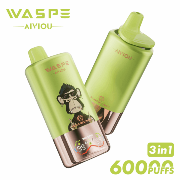 Buy WASPE 60000 Vape | Triple Flavor System | 60K Puffs | 54mL Salt Nic | Triple Mesh Coil | LED Display | Type-C Charging | 0%-5% Nicotine | 650mAh Battery | Disposable Vape Pen