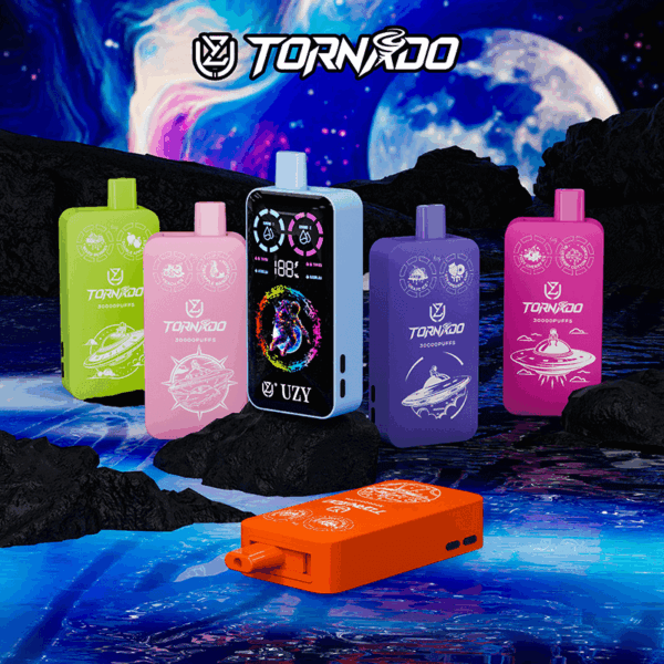 Shop UZY Tornado 30K Dual Flavor Vape – 30,000 Puffs | 40mL E-liquid | 0-5% Nicotine Salt | Type-C Fast Charge | Adjustable Airflow | Dual Mesh Coil | LED Screen Vape | Sleek Disposable Vape Design