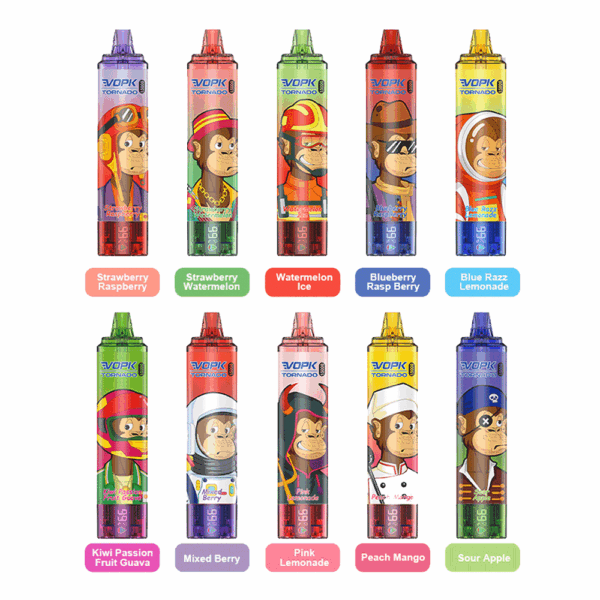 VOPK TORNADO 15000 Disposable Vape | 15,000 Puffs | 25mL E-liquid | 0%-5% Nicotine | 850mAh Battery | Mesh Coil 1.0Ω | Adjustable Airflow | Type-C Rechargeable | Dual Display Design | 10 Flavor Options