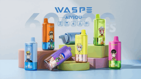 Buy WASPE 60000 Vape | Triple Flavor System | 60K Puffs | 54mL Salt Nic | Triple Mesh Coil | LED Display | Type-C Charging | 0%-5% Nicotine | 650mAh Battery | Disposable Vape Pen