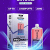 WGA, Vape, 10000 Puffs, Crystal Pro Max Extra, 2% Nic Salt, Type-C, Mesh Coil, Rechargeable, Disposable Vape