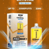 WGA, Vape, 10000 Puffs, Crystal Pro Max Extra, 2% Nic Salt, Type-C, Mesh Coil, Rechargeable, Disposable Vape