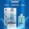 WGA, Vape, 10000 Puffs, Crystal Pro Max Extra, 2% Nic Salt, Type-C, Mesh Coil, Rechargeable, Disposable Vape