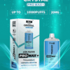 WGA, Vape, 10000 Puffs, Crystal Pro Max Extra, 2% Nic Salt, Type-C, Mesh Coil, Rechargeable, Disposable Vape