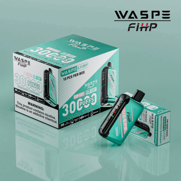 Shop WASPE 30000 – 30,000 Puff Disposable Vape | 28mL E-liquid | Adjustable Airflow | LED Screen Display | Dual Mesh Coils | 0%-5% Nicotine | Type-C Recharge | 16 Flavor Selections