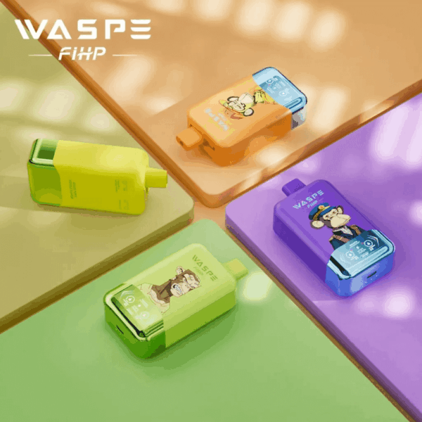 Shop WASPE fihp 40000 – 40,000 Puff Disposable Vape | Dual Flavor Vaping | 36mL Salt Nicotine | LED Display | 0.9Ω Mesh Coil | 850mAh Rechargeable Battery | Type-C Port | 0%-5% Nicotine | 16 Flavors