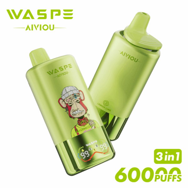 Buy WASPE 60000 Vape | Triple Flavor System | 60K Puffs | 54mL Salt Nic | Triple Mesh Coil | LED Display | Type-C Charging | 0%-5% Nicotine | 650mAh Battery | Disposable Vape Pen