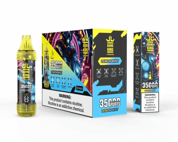 Buy Bang King 35000 Vape | 35K Puffs | Pre-filled 23mL Tank | 0%-5% Nicotine Options | 1000mAh Battery | Disposable Vape Pen | 12 Flavor Selections | Type-C Fast Charging | Smooth Mesh Coil