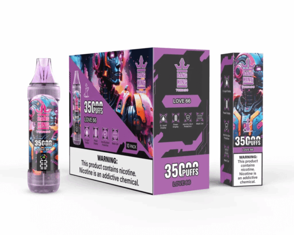 Buy Bang King 35000 Vape | 35K Puffs | Pre-filled 23mL Tank | 0%-5% Nicotine Options | 1000mAh Battery | Disposable Vape Pen | 12 Flavor Selections | Type-C Fast Charging | Smooth Mesh Coil