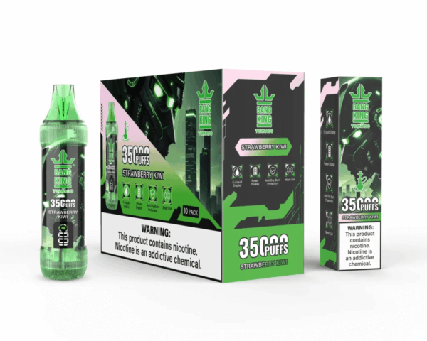 Buy Bang King 35000 Vape | 35K Puffs | Pre-filled 23mL Tank | 0%-5% Nicotine Options | 1000mAh Battery | Disposable Vape Pen | 12 Flavor Selections | Type-C Fast Charging | Smooth Mesh Coil