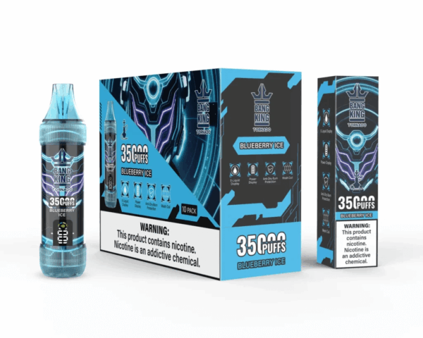 Buy Bang King 35000 Vape | 35K Puffs | Pre-filled 23mL Tank | 0%-5% Nicotine Options | 1000mAh Battery | Disposable Vape Pen | 12 Flavor Selections | Type-C Fast Charging | Smooth Mesh Coil