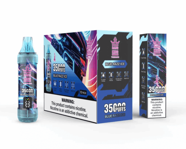 Buy Bang King 35000 Vape | 35K Puffs | Pre-filled 23mL Tank | 0%-5% Nicotine Options | 1000mAh Battery | Disposable Vape Pen | 12 Flavor Selections | Type-C Fast Charging | Smooth Mesh Coil