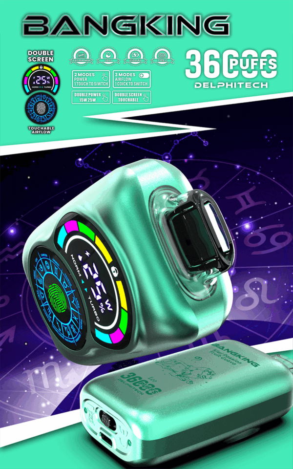 Buy Bang King Constellation 36000 Vape | 36K Puffs | Pre-filled 36mL Tank | 0%-5% Nicotine Options | 850mAh Battery | Disposable Vape Pen | 12 Flavor Choices | Type-C Charging | Sleek & Portable