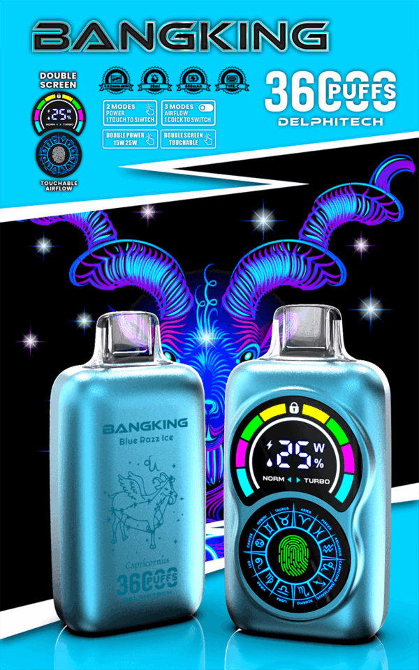 Buy Bang King Constellation 36000 Vape | 36K Puffs | Pre-filled 36mL Tank | 0%-5% Nicotine Options | 850mAh Battery | Disposable Vape Pen | 12 Flavor Choices | Type-C Charging | Sleek & Portable