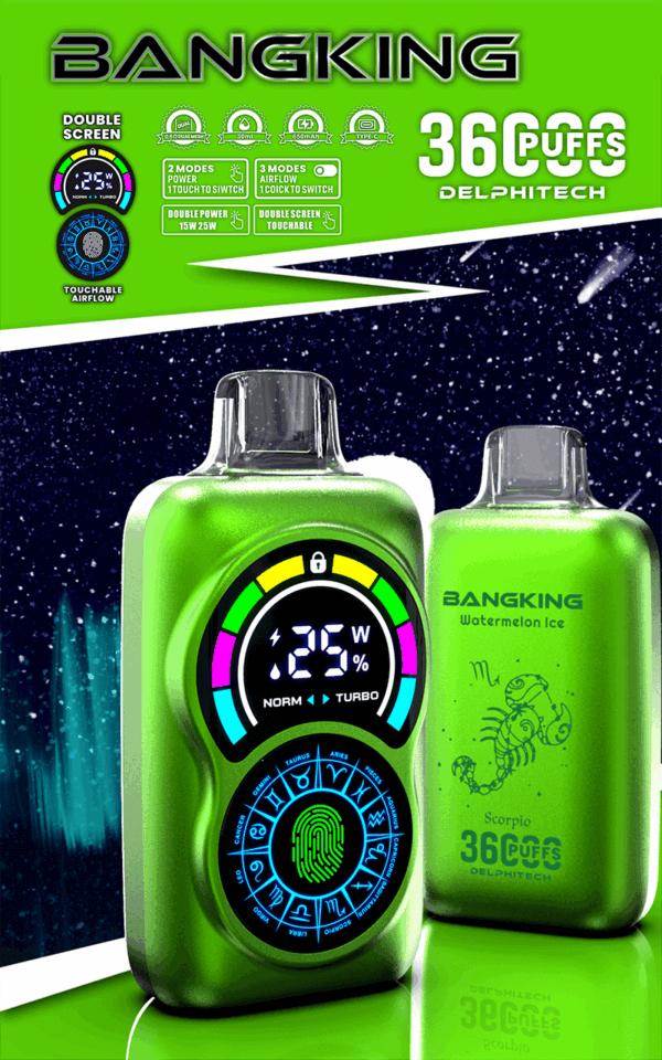 Buy Bang King Constellation 36000 Vape | 36K Puffs | Pre-filled 36mL Tank | 0%-5% Nicotine Options | 850mAh Battery | Disposable Vape Pen | 12 Flavor Choices | Type-C Charging | Sleek & Portable