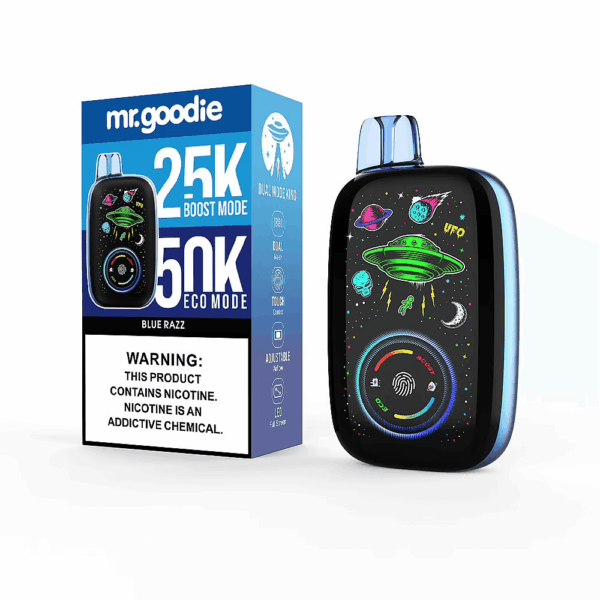 Buy Mr.Goodie Dual Mode King 50000 Vape | 50K Puffs | ECO & BOOST Mode | 40mL Salt Nic | 1000mAh Rechargeable Battery | Full LED Display | Type-C Fast Charging | Dual Mesh Coil | Adjustable Airflow | 10 Flavors Available