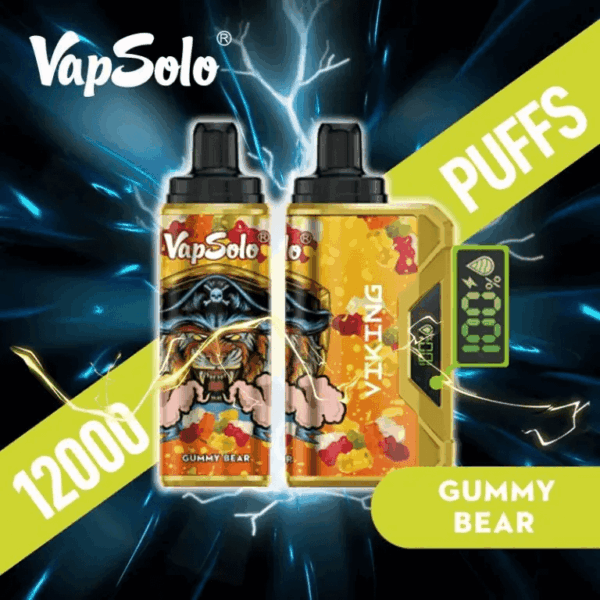 Buy VapSolo Viking 12000 Vape | 12K Puffs | Pre-filled 22mL Tank | 2%-5% Nicotine Options | 650mAh Battery | Adjustable Airflow | Mesh Coil | Type-C Fast Charging | Disposable Vape Pen
