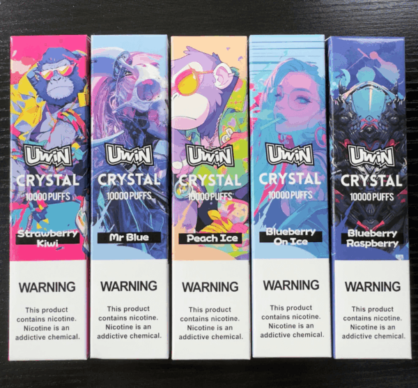 Shop Uwin Crystal 10000 Vape – 10K Puffs | 18ml E-liquid | Rechargeable 650mAh | Mesh Coil | RGB Lights | Type-C Port | 0-5% Nicotine