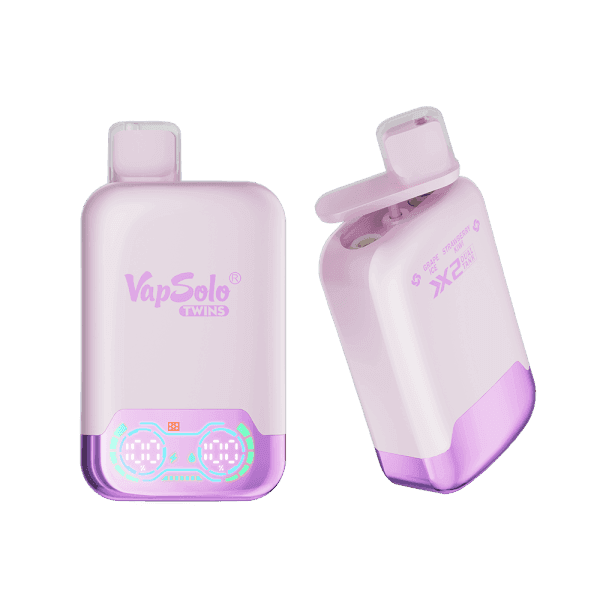 Buy VapSolo Twins 20000 Vape | 20K Puffs | Pre-filled 25mL Tank | 2%-5% Nicotine Options | 650mAh Battery | Dual Flavor Pods | LED Screen | Type-C Fast Charging | Disposable Vape Pen