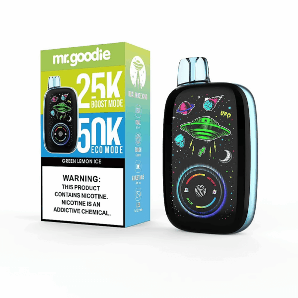 Buy Mr.Goodie Dual Mode King 50000 Vape | 50K Puffs | ECO & BOOST Mode | 40mL Salt Nic | 1000mAh Rechargeable Battery | Full LED Display | Type-C Fast Charging | Dual Mesh Coil | Adjustable Airflow | 10 Flavors Available