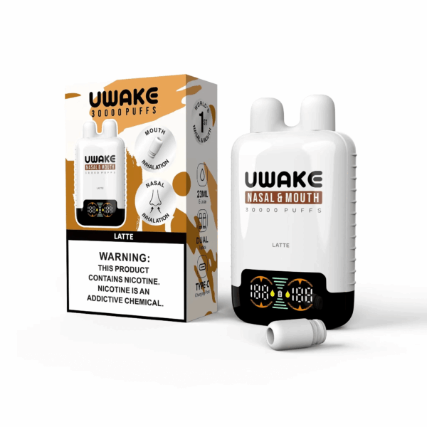 Buy Mr.Goodie UWAKE 30000 Vape | 30K Puffs | Dual Tank Design | 23mL Salt Nic | 1.1Ω Mesh Coil | 550mAh Rechargeable Battery | Type-C Fast Charging | Smart Display | Nasal & Mouth Inhalation | 12 Flavors