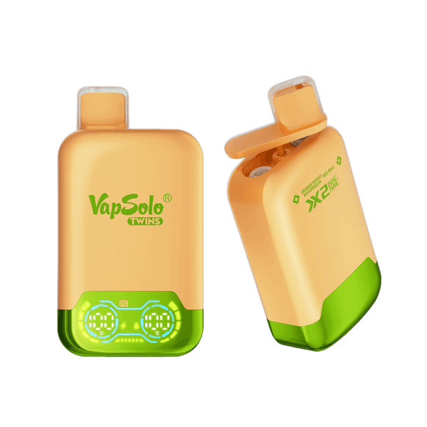 Buy VapSolo Twins 20000 Vape | 20K Puffs | Pre-filled 25mL Tank | 2%-5% Nicotine Options | 650mAh Battery | Dual Flavor Pods | LED Screen | Type-C Fast Charging | Disposable Vape Pen
