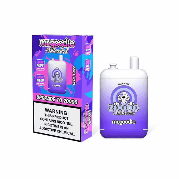 Buy Mr.Goodie 20000 Vape | 20K Puffs | Dual Pods | 40mL Salt Nic | 1.0Ω Mesh Coil | 650mAh Rechargeable Battery | Type-C Fast Charging | 12 Flavors Available | Long-lasting Vape
