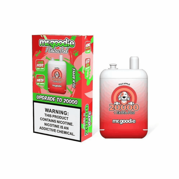Buy Mr.Goodie 20000 Vape | 20K Puffs | Dual Pods | 40mL Salt Nic | 1.0Ω Mesh Coil | 650mAh Rechargeable Battery | Type-C Fast Charging | 12 Flavors Available | Long-lasting Vape