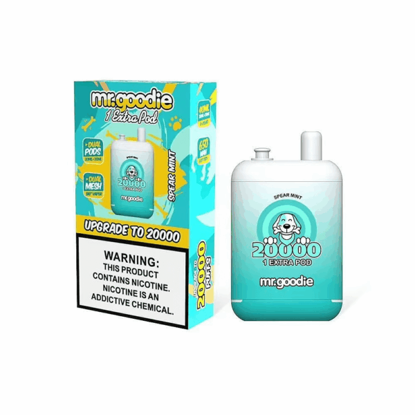 Buy Mr.Goodie 20000 Vape | 20K Puffs | Dual Pods | 40mL Salt Nic | 1.0Ω Mesh Coil | 650mAh Rechargeable Battery | Type-C Fast Charging | 12 Flavors Available | Long-lasting Vape