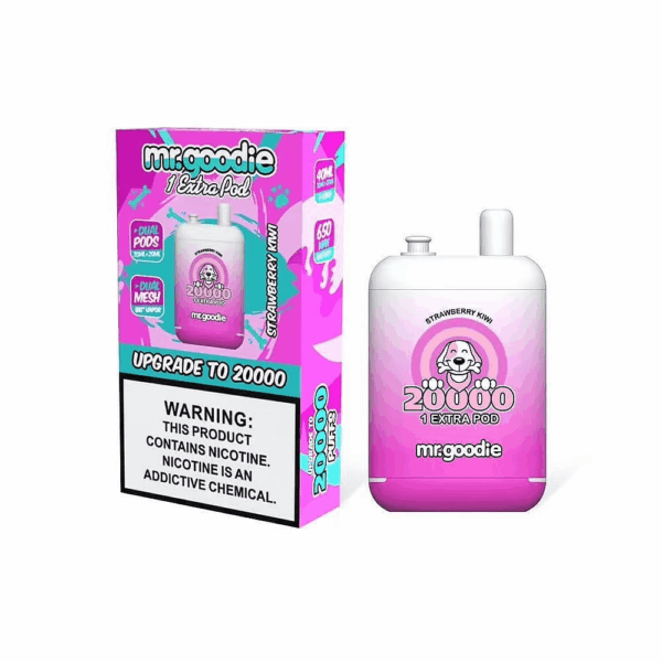 Buy Mr.Goodie 20000 Vape | 20K Puffs | Dual Pods | 40mL Salt Nic | 1.0Ω Mesh Coil | 650mAh Rechargeable Battery | Type-C Fast Charging | 12 Flavors Available | Long-lasting Vape