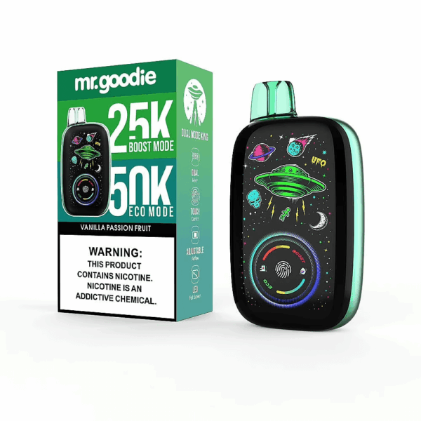 Buy Mr.Goodie Dual Mode King 50000 Vape | 50K Puffs | ECO & BOOST Mode | 40mL Salt Nic | 1000mAh Rechargeable Battery | Full LED Display | Type-C Fast Charging | Dual Mesh Coil | Adjustable Airflow | 10 Flavors Available