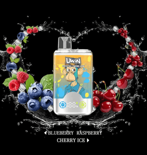 Buy Uwin Twins Crystal 40000 Vape | 40,000 Puffs | Dual Mesh Coil | 2% & 5% Nicotine | Type-C Fast Charging | LED Screen | Dual Flavors